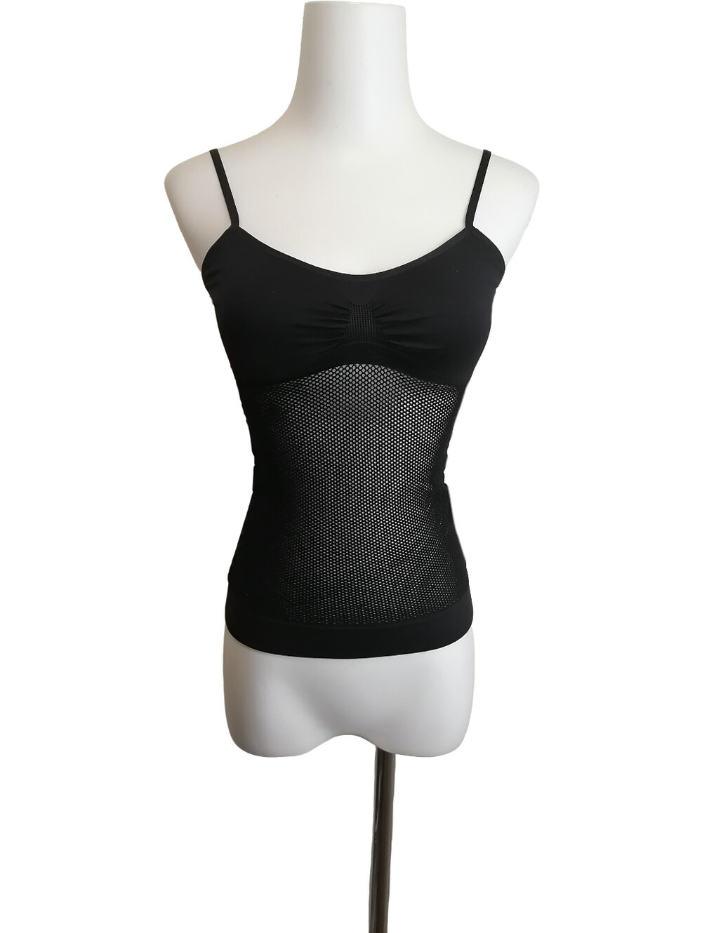 🖤🖤S, Black Women’s Mesh-Panel Cami Tank Top